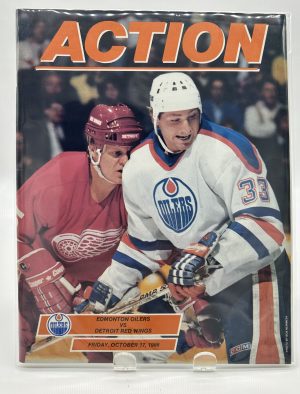 Action Edmonton Oilers Official Program October 17 1986 VS. Red Wings